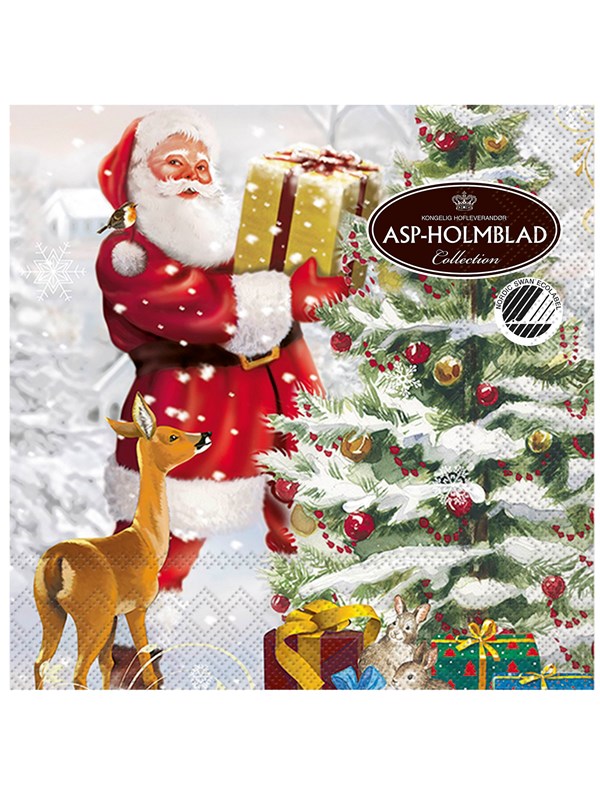 Asp-Holmblad Servetten "Santa"