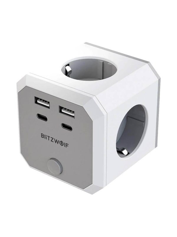 Blitzwolf 8-In-1 Power Cube Voor Opladen 4Xac 2X Usb-A 2X Usb-C
