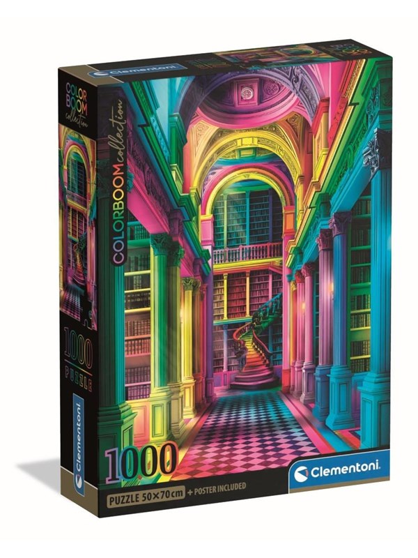 Clementoni - Puzzel - 1000 Stukjes - Colorboom Athenaeum - Compact Box - Puzzel Voor Volwassenen