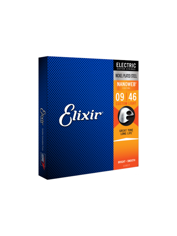 Elixir Strings NANOWEB - Elektrische Gitaarsnaren - Nickel Plated Steel - Custom Light Gauge - 09-11-16-26-36-46