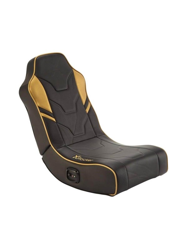 Gamestoel voor kinderen - X Rocker Shadow - inklapbaar - 2.0 audio - 2 speakers - floor rocker – zwart/goud