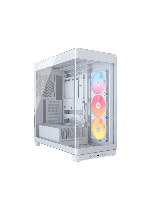 CORSAIR FRAME 4500X RS-R ARGB Midtowermodel ATX - Gebogen Gehard Glas - Wit (3x RS120-R fan)