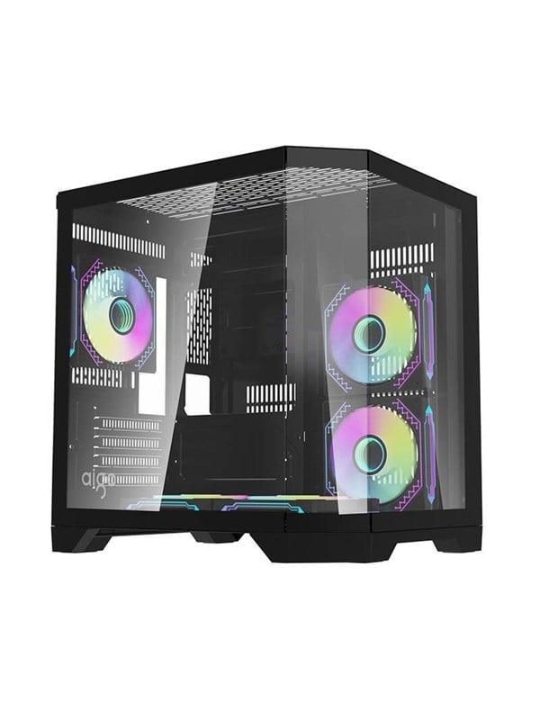 Darkflash FT350 Computer Case with 5 ARGB Fans - Black - Case - Zwart