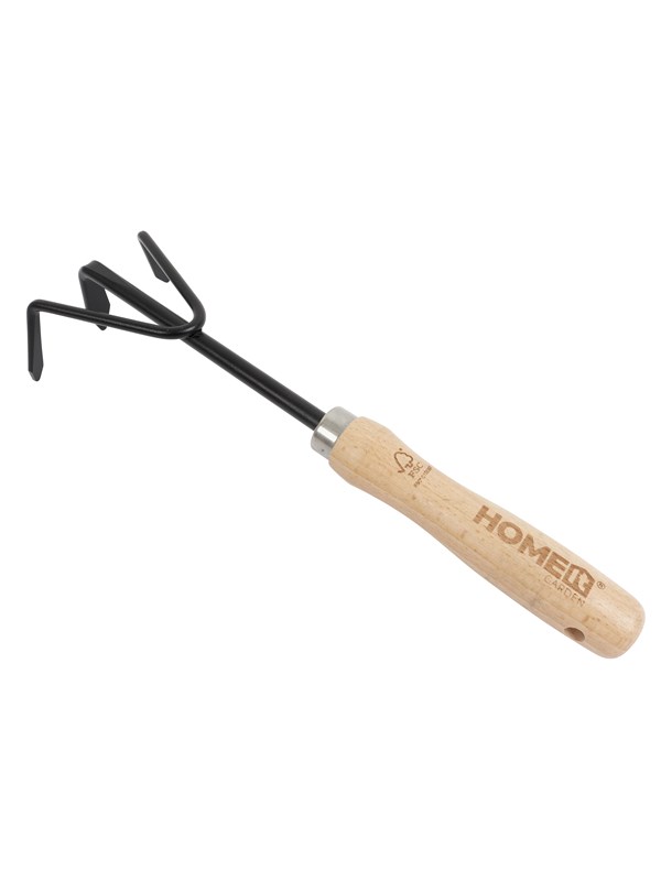 HOME It® Plantekultivator – Zwart Koolstofstaal & FSC Beukenhout – Tuingereedschap voor Kruiden, Planten & Struiken – Ideaal voor Bloembakken, Moestuin & Potten – 30 cm