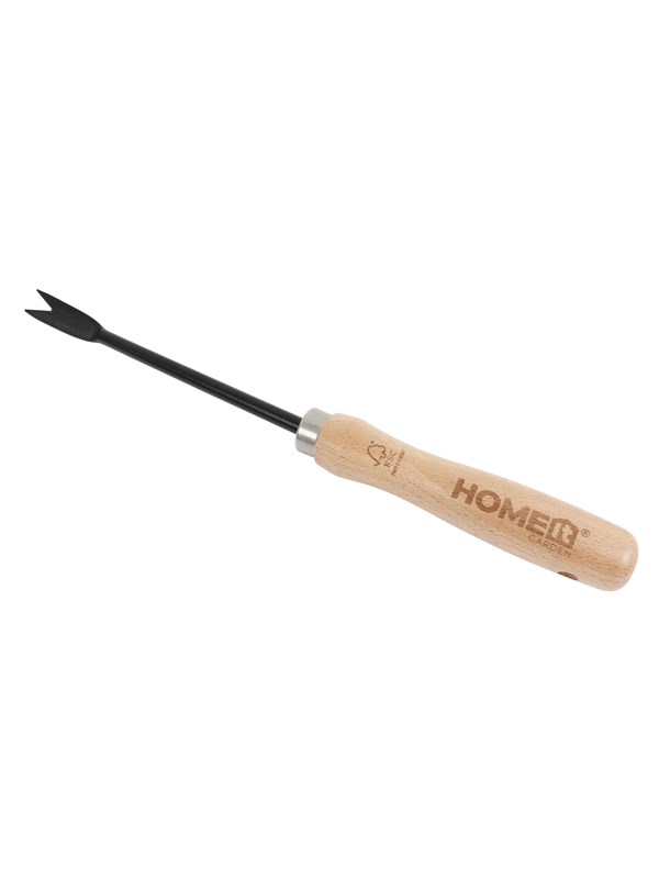 HOME It® Paardenbloemsteker met Klauw – Zwart Gepoedercoat Koolstofstaal – FSC Beukenhouten Handvat – Onkruidsteker voor Paardenbloem Wortel – 30 cm – Duurzaam Tuingereedschap