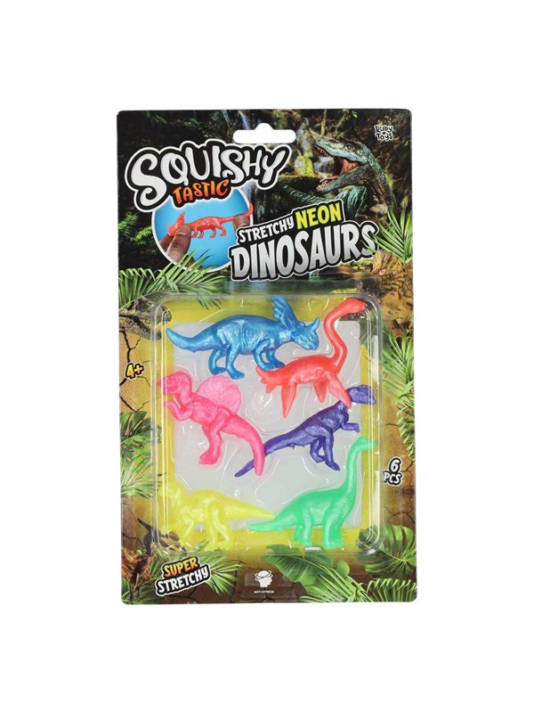 Ruby Toys - Squishy Tastic Super Stretch Neon Dinos 6 pcs.