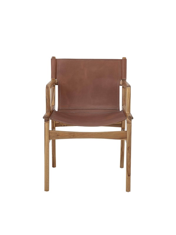 Bloomingville - Ollie Loungestoel - Bruin - Leer