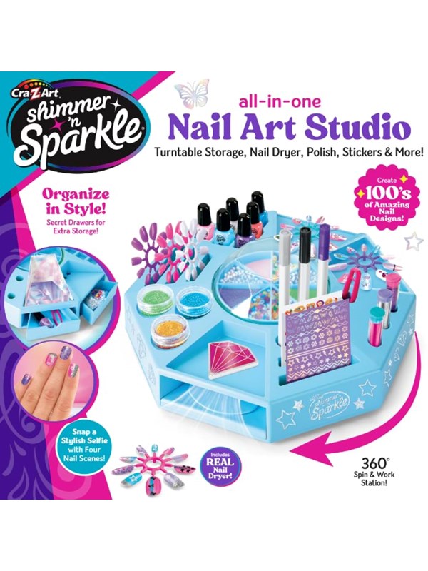 Cra-z-art nagelstudio speelgoed set voor creatieve nagelkunst.