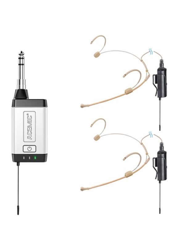 Acemic Q2/H1 wireless set 2 headset & 1 receiver