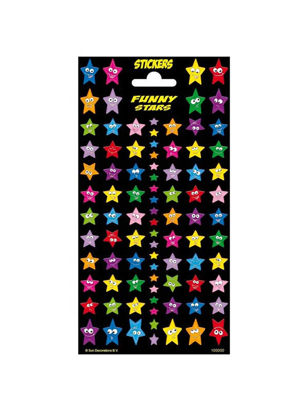 Funny Products Stickervel Funny Stars Junior Papier 88 Stuks