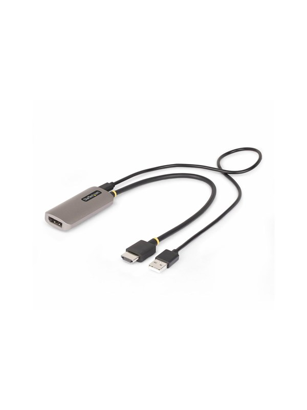 StarTech.com 30cm HDMI naar DisplayPort Adapter Kabel, 8K 60Hz, Actieve HDMI 2.1 naar DP 1.4 Video Converter, HDCP 1.4/2.1/2.2/2.3, DSC 1.2a, USB Bus Powered met Meegeleverde Kabel