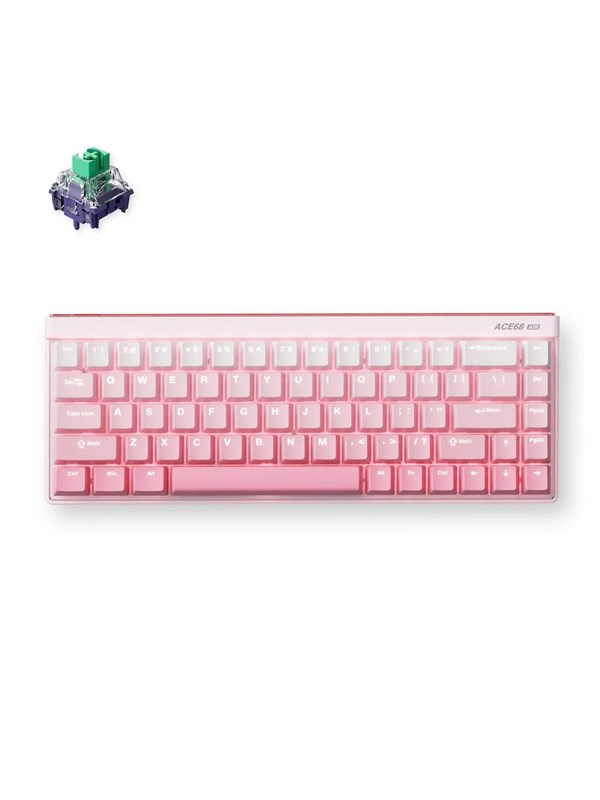 MCHOSE Ace 68 Air Kailh Magnetic God Hall Effect - Gaming Toetsenbord - Zonder Numpad - Engels (US international) - Roze