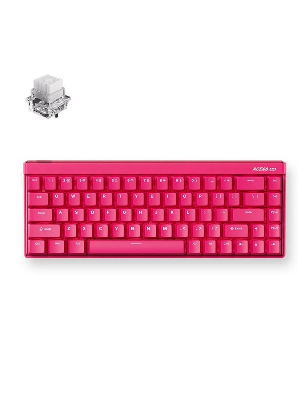 MCHOSE Ace 68 Air Mount Tai Magnetic Hall Effect - Gaming Toetsenbord - Zonder Numpad - Engels (US international) - Rood