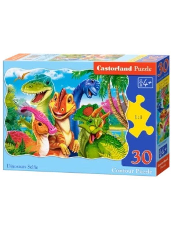 Castorland puzzel 30 stukjes: Dino Selfie