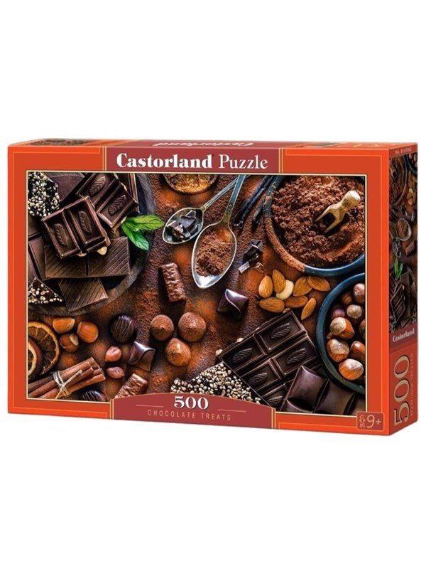 Castorland Chocolate Treats – Puzzel – 500 stukjes – Satijnen afwerking – Perfecte pasvorm – Europese kwaliteit