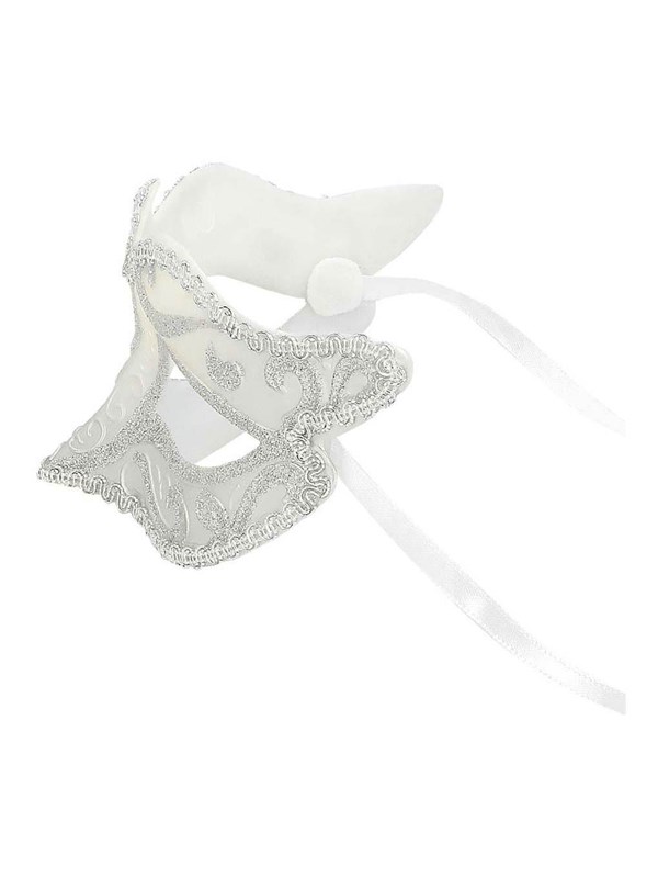 Boland - Masker Venice felina zilver Zilver - Volwassenen - Showgirl - Glamour - Carnaval accessoire - Venetiaans masker