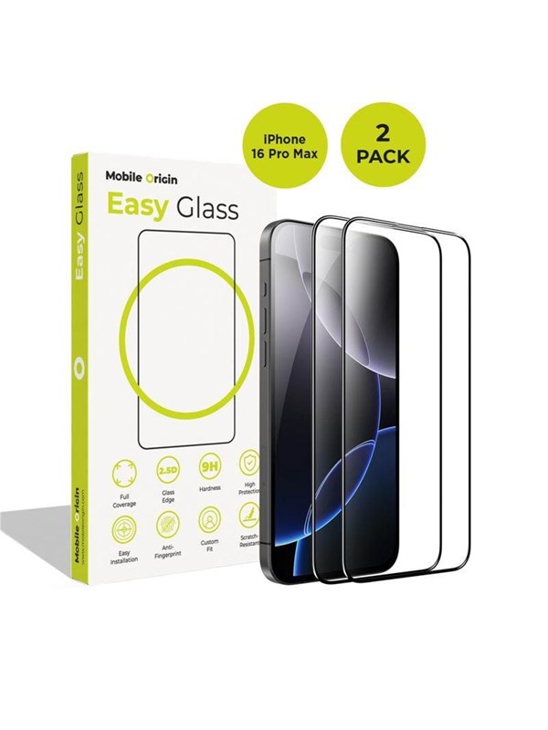 Mobile Origin EasyGlass iPhone 16 Pro Max - 2 pack