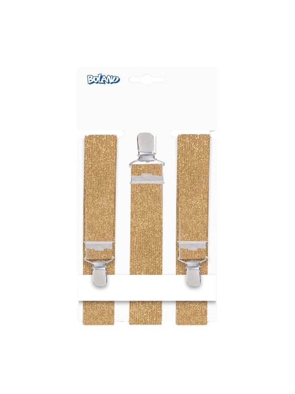 Boland - Bretels Basic goud Goud - Volwassenen - Unisex - Gangster -