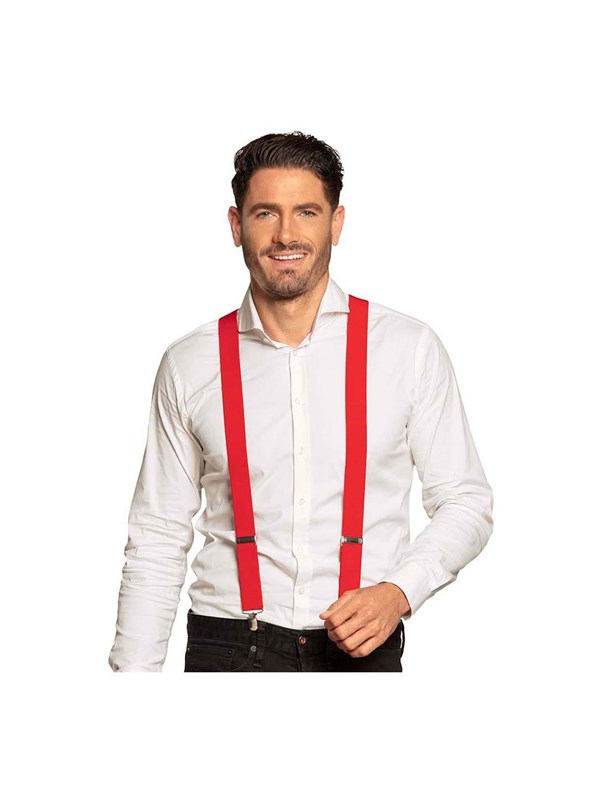 Boland - Bretels Basic rood Rood - Volwassenen - Unisex - Student -