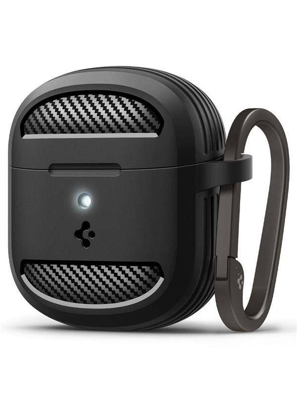 Spigen Rugged Armor Case voor Pixel Buds 2a met Karabijnhaak - Zwart