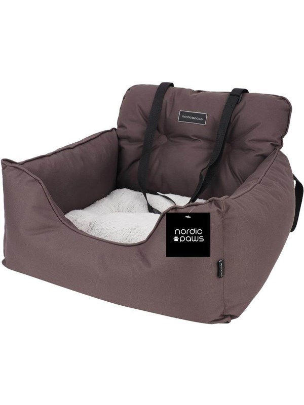 Nordic Paws - Car seat Luxury Brown Cozy - 53x50x35 cm