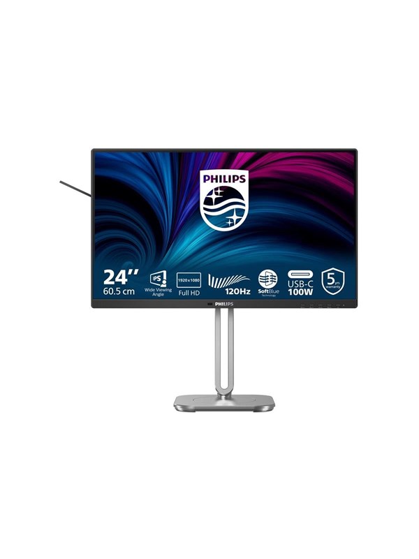 24" Philips 24B2U4301 - 1920x1080 (FHD) - 120Hz - IPS - 15W USB-C