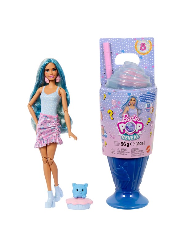 Barbie pop reveal sweet treats series blue
