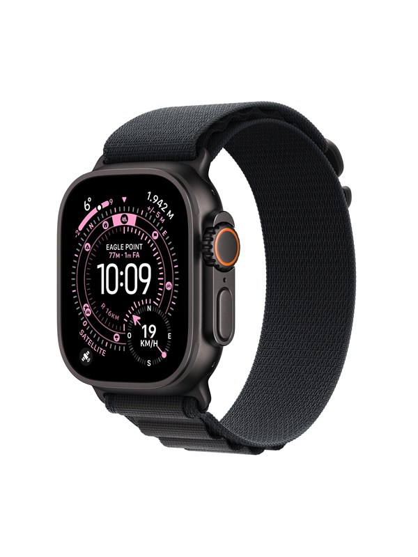 Apple Watch Ultra 3 GPS + Cellular 49mm Black Titanium Case with Black Alpine Loop - Small