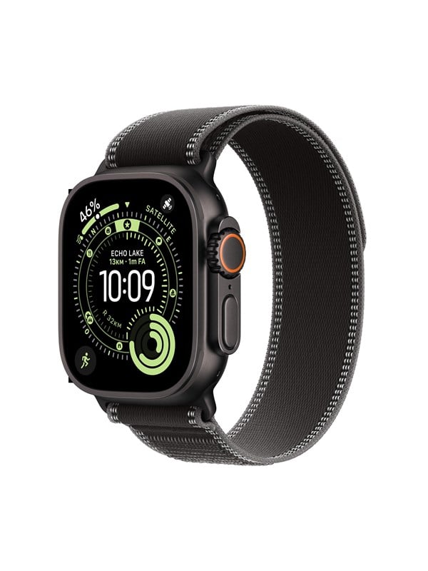 Apple Watch Ultra 3 GPS + Cellular 49mm Black Titanium Case with Black/Charcoal Trail Loop - M/L