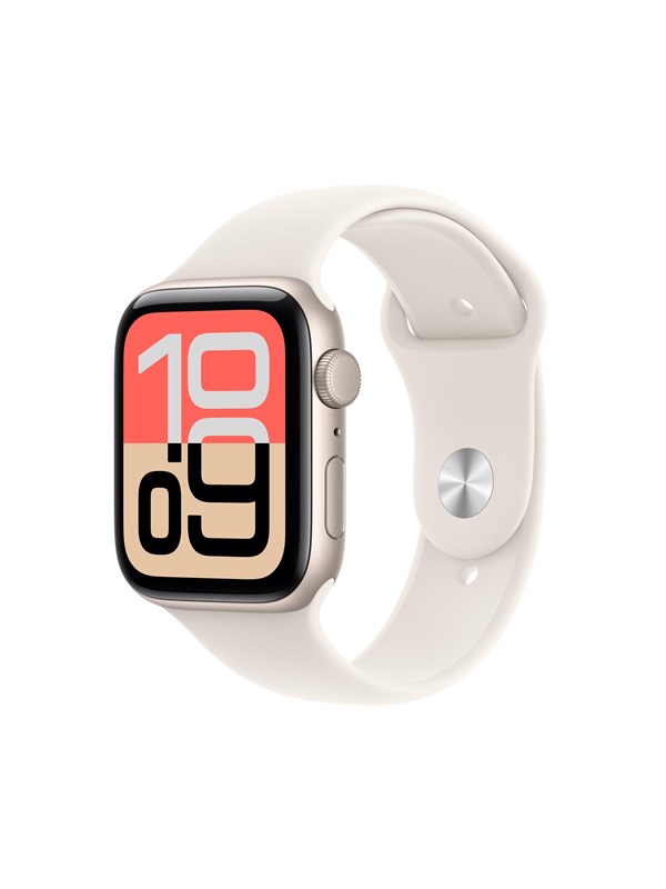 Apple Watch SE 3 GPS 44mm Starlight Aluminium Case with Starlight Sport Band - M/L