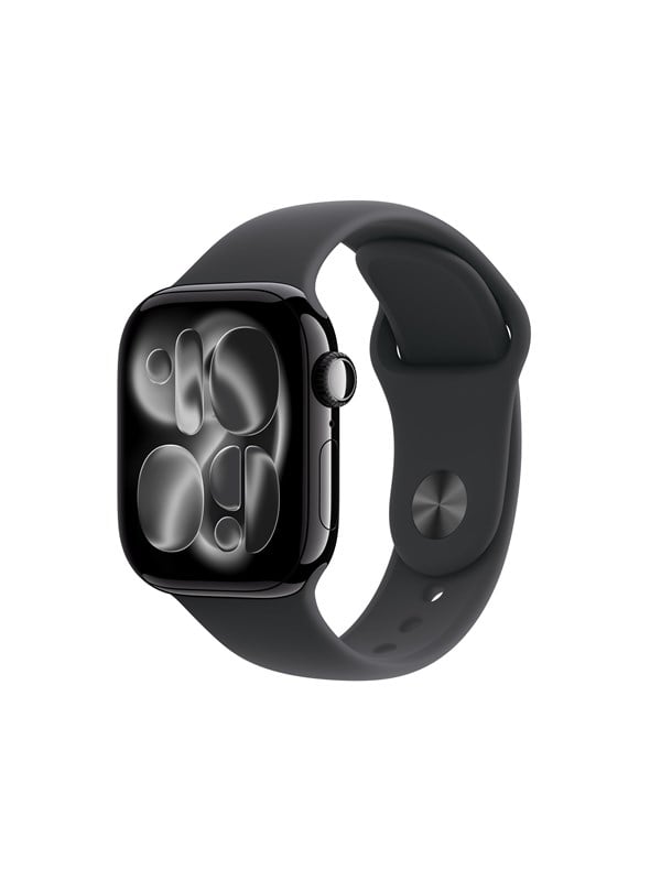 Apple Watch Series 11 GPS 42mm Jet Black Aluminium Case with Black Sport Band - S/M