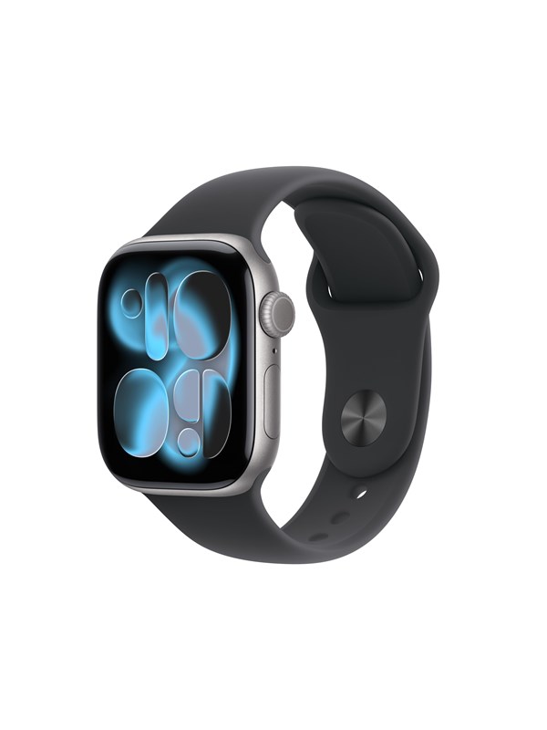 Apple Watch Series 11 GPS + Cellular 42mm Space Grey Aluminium Case with Black Sport Band - M/L