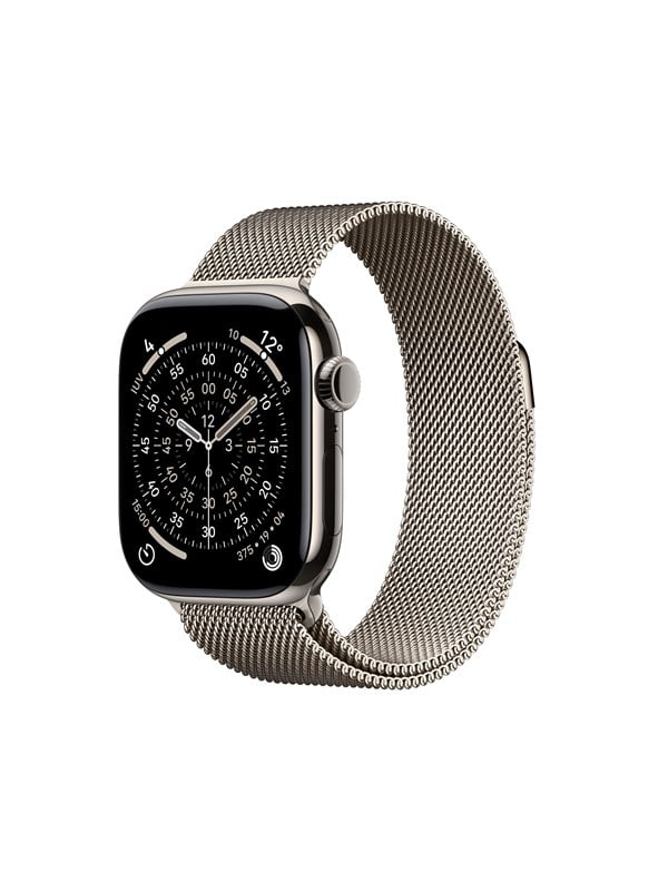 Apple Watch Series 11 GPS + Cellular 42mm Natural Titanium Case with Natural Milanese Loop