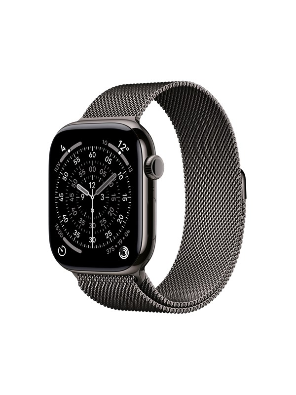 Apple Watch Series 11 GPS + Cellular 46mm Slate Titanium Case with Slate Milanese Loop - S/M
