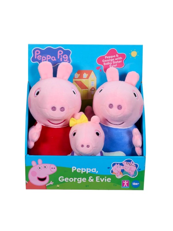Character Options - Świnka Peppa Serie - Knuffelset - Peppa, George, Evie