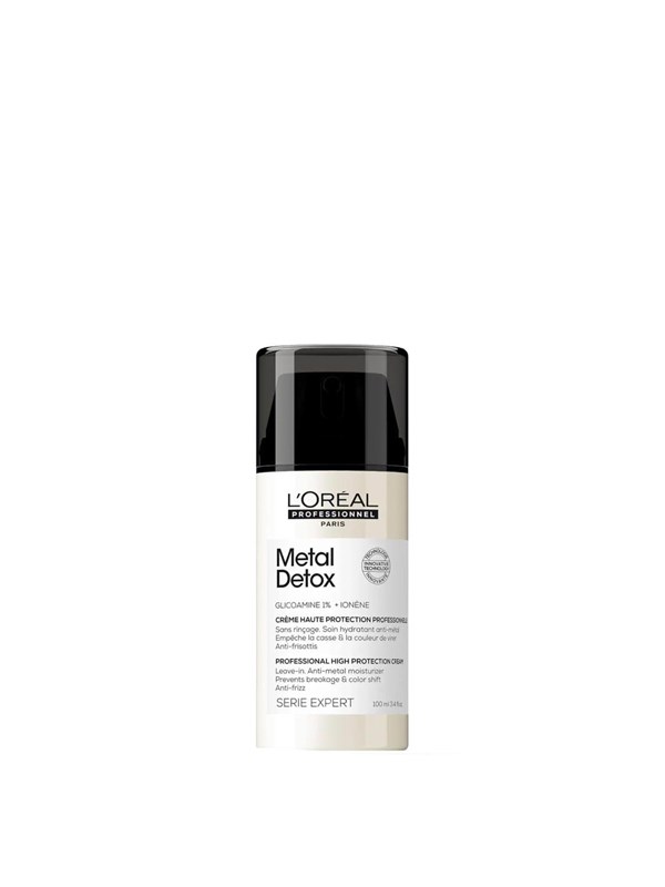L'Oréal Professionnel Metal Detox Leave-in Crème – Beschermende crème tegen UV & hitte – Voor beschadigd haar – 100ml
