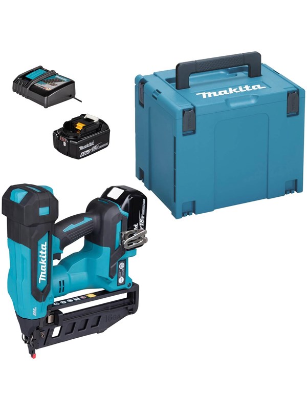 Makita DBN 601 RTJ accu spijkerapparaat 18 V 19 - 64 mm borstelloos + 2x accu 5,0 Ah + lader + Makpac