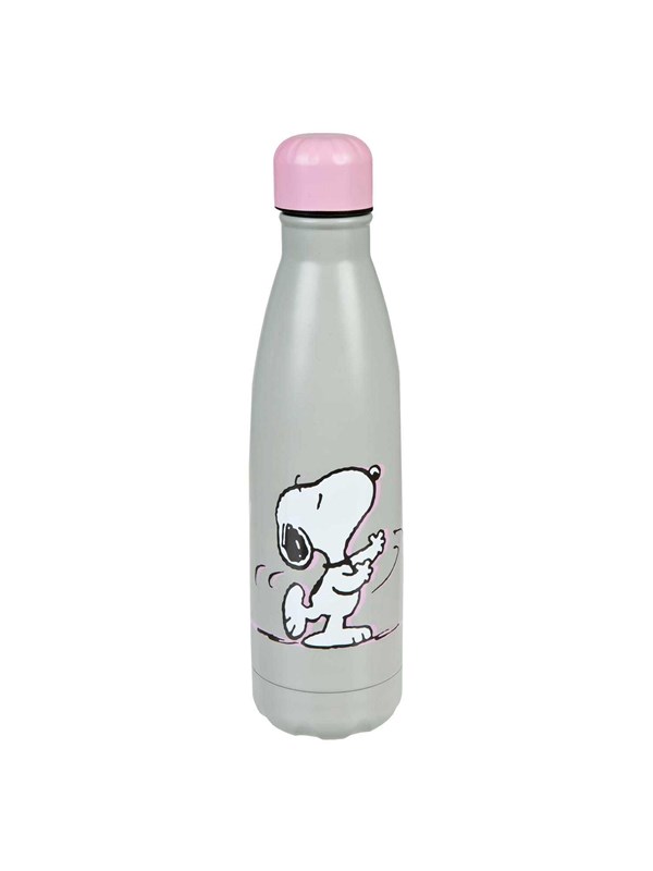 Undercover drinkfles Snoopy 500ml geïsoleerd met schroefdop roze.