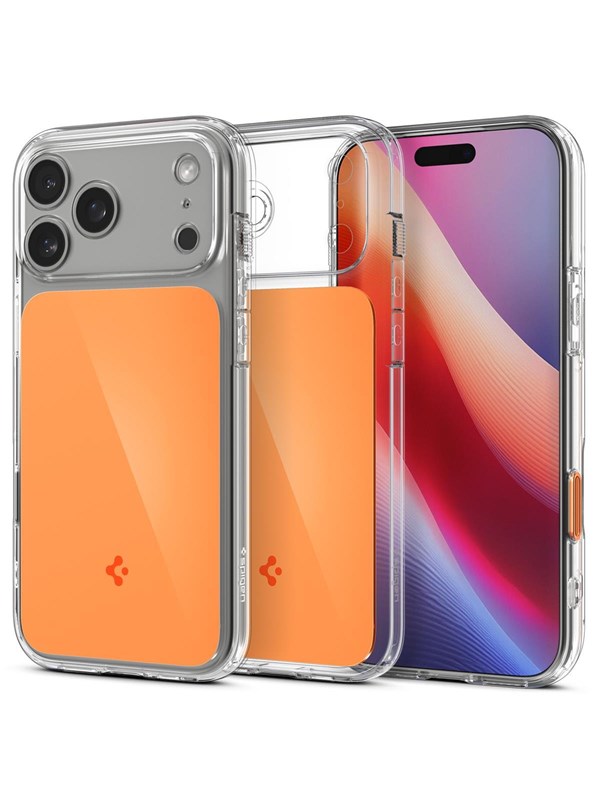 Spigen Ultra Hybrid T MagFit Hoesje Geschikt voor Apple iPhone 17 Pro - Back Cover Compatibel met MagSafe / Qi2 - Oranje