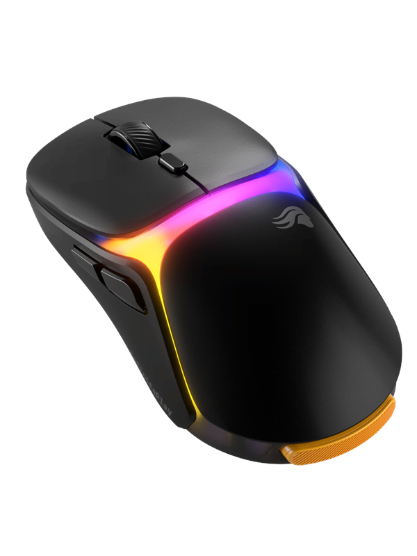Glorious Gaming - draadloze gamingmuis Model O3 - Uitwisselbaar InfinitePlay-batterijsysteem, 8k polling, 130M click optische schakelaars, licht gewicht van 66 g, 30K DPI optische sensor, RGB - Zwart