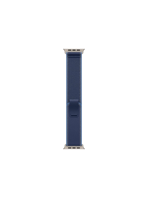 Apple 49mm Blue/Bright Blue Trail Loop - M/L - Natural Titanium Finish