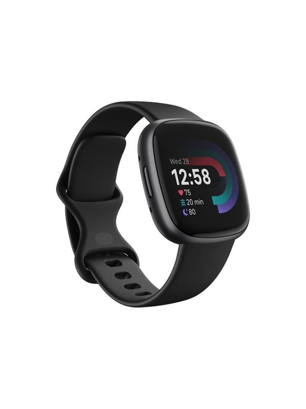 Fitbit Versa 4 Sports Pack - graphite aluminium - smart watch with band - black
