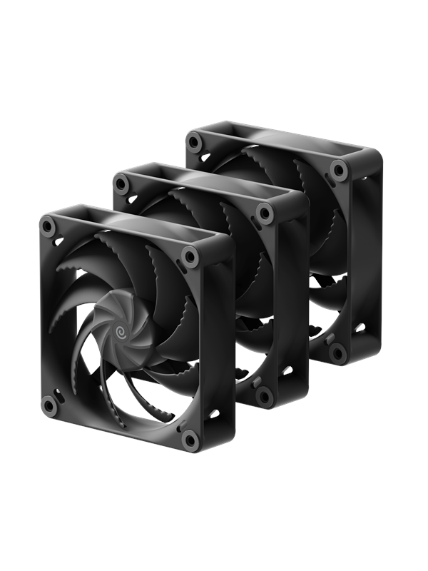 Havn H12 - Triple pack - Case ventilator - 120mm - Black - 32 dBA