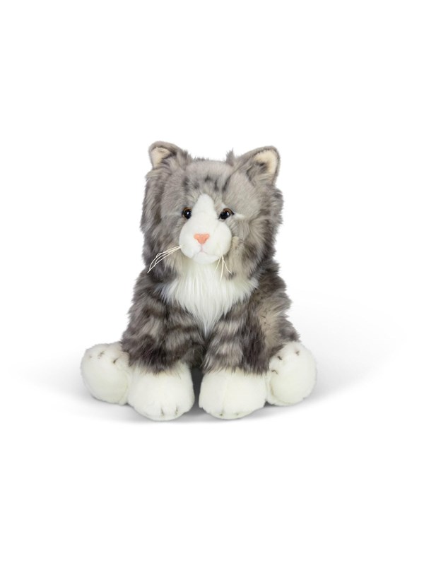 Animigos Grey Fluffy Cat