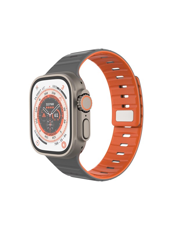 FIXED Mag Silicone Strap Apple Watch 42/44/45/46/49mm LightGrey