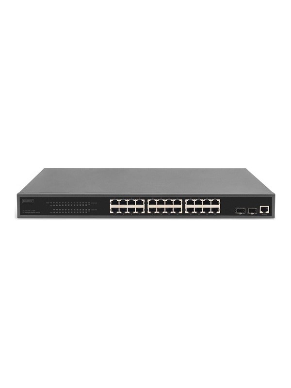 DIGITUS - switch - 19" L2 2 uplink ports af/at - 24 ports - Managed - rack-mountable