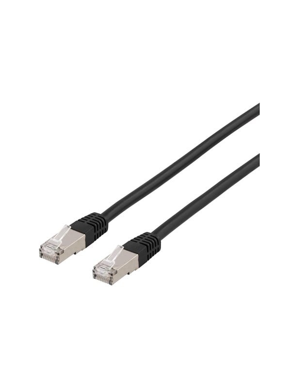 Deltaco patch cable - 10 m - black - Zwart - 10m