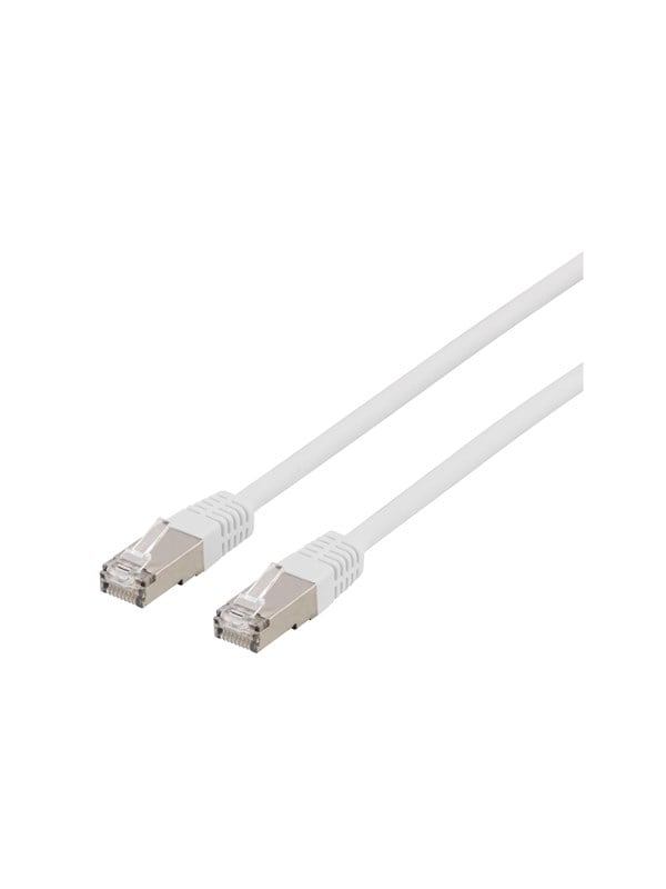 Deltaco patch cable - 15 m - white - Wit - 15m