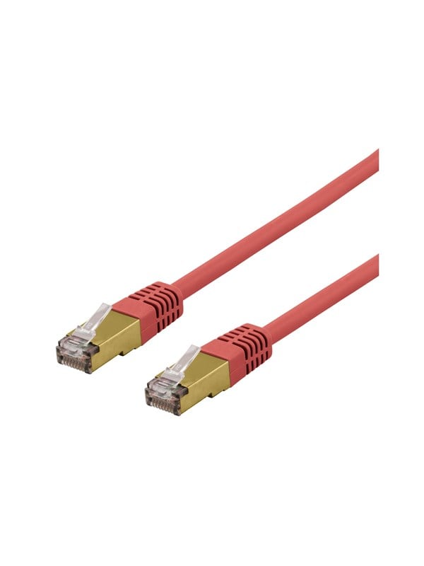 Deltaco patch cable - 2 m - red - Rood - 2m