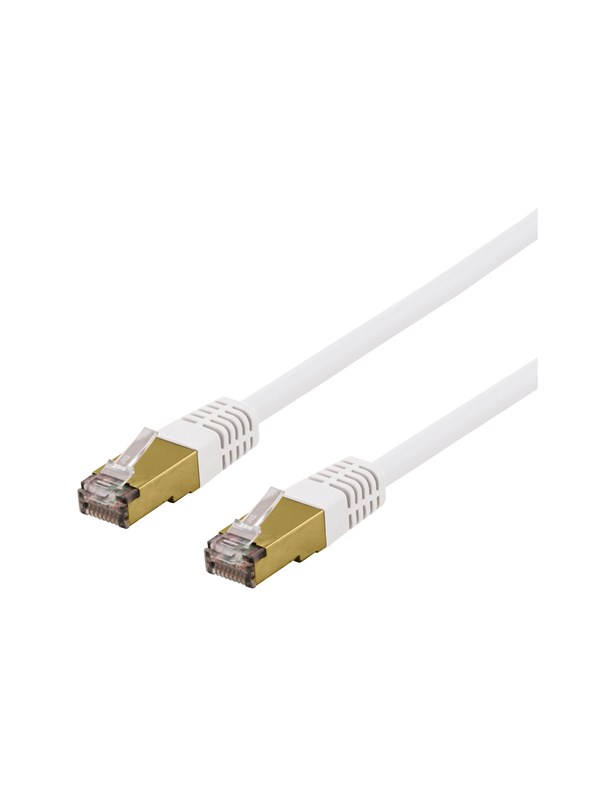 Deltaco SFTP-67VAH - patch cable - 7 m - white - Wit - 7m